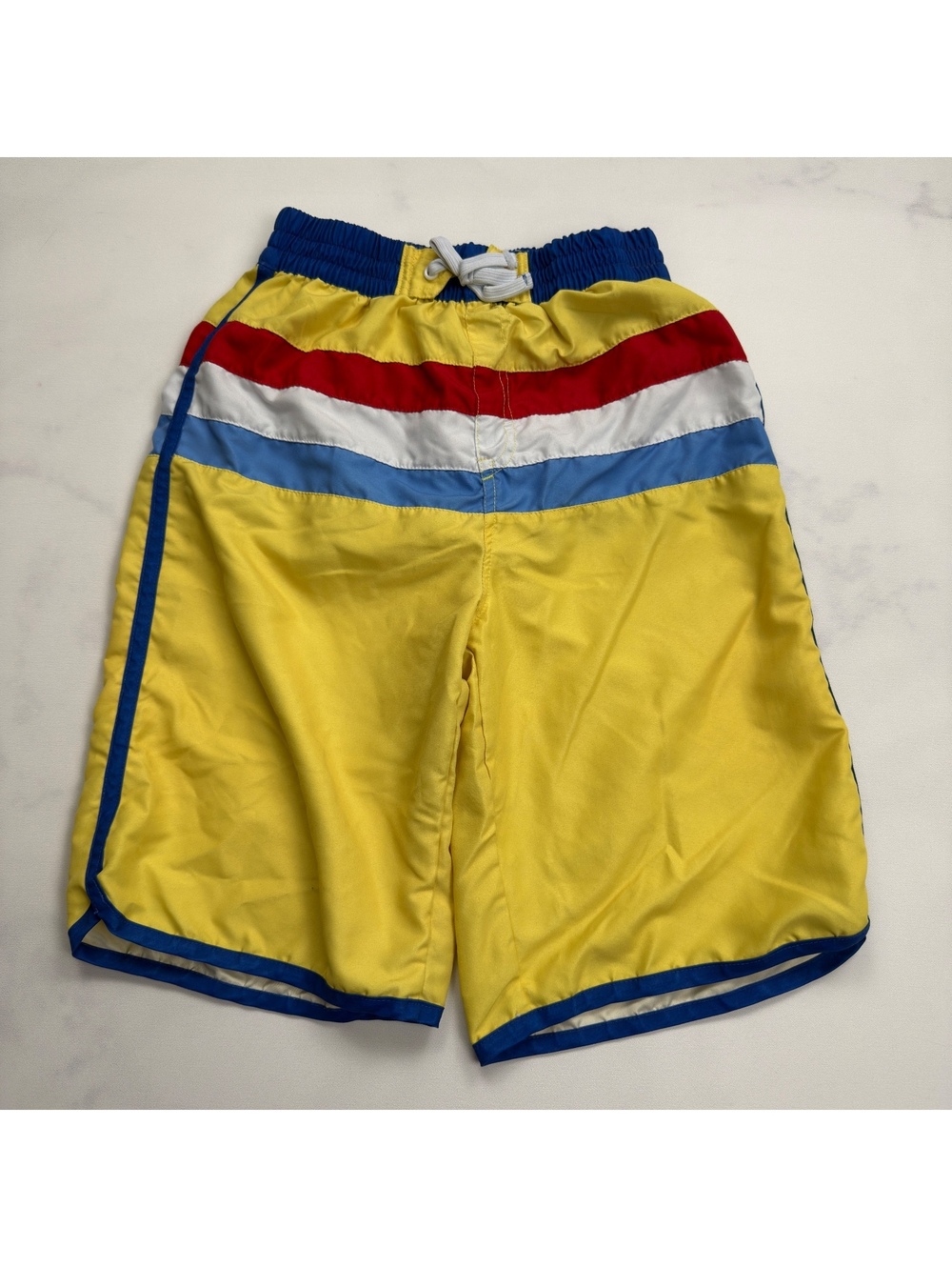 kidpik Swim Trunks Colorblock Striped Elastic Waist -  XXL